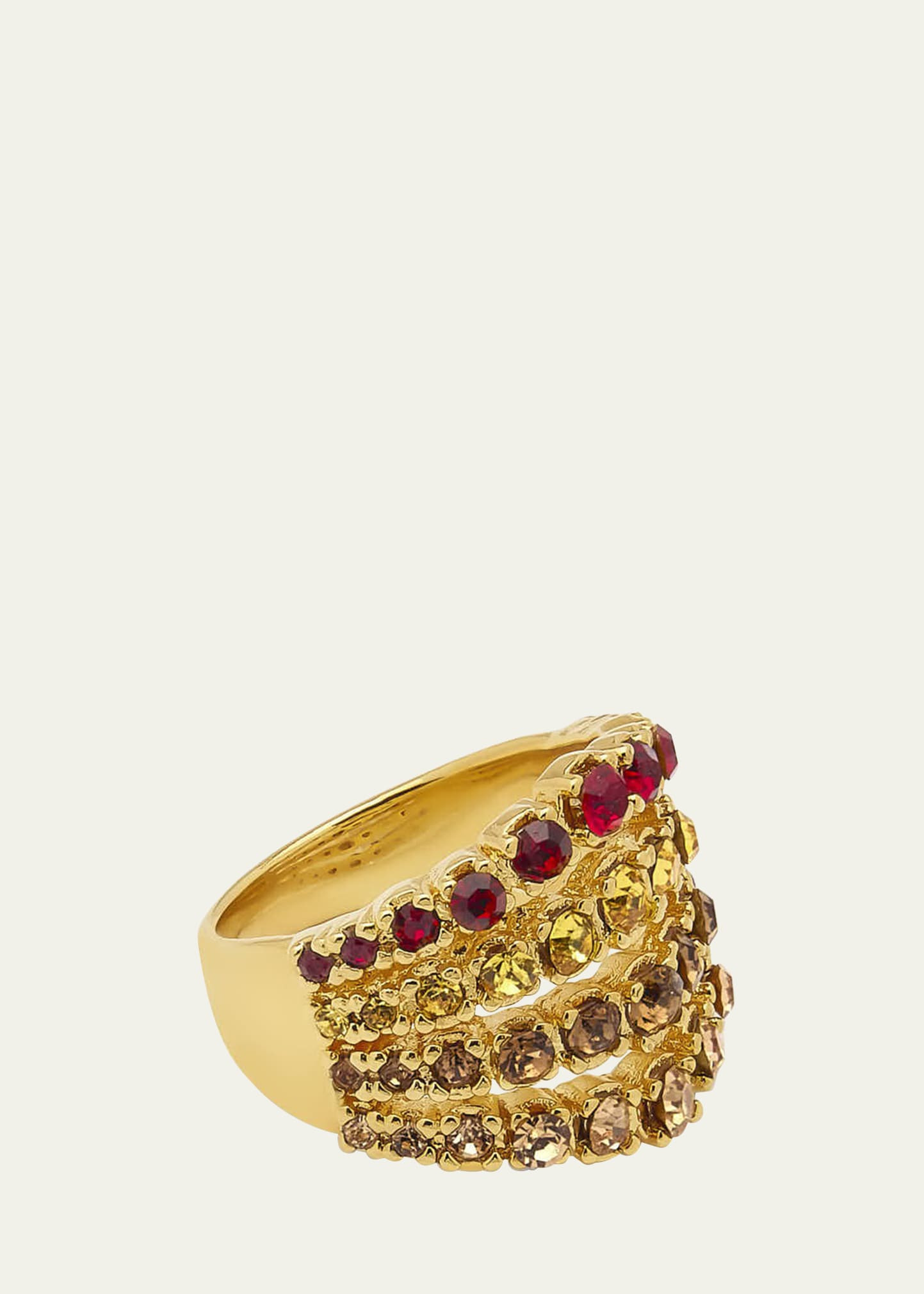 Round Rhinestone Ring - 1