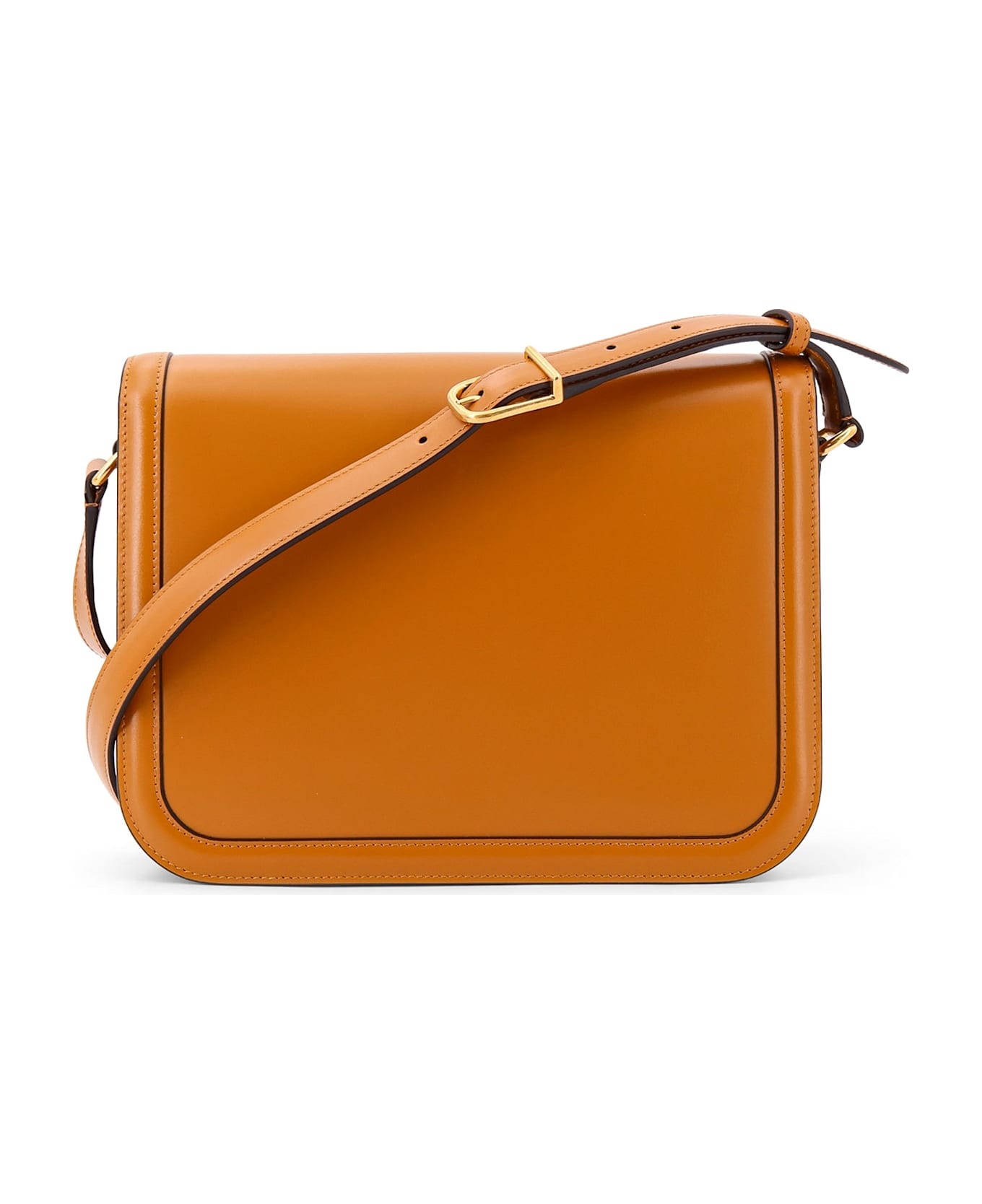 Orange Leather 9to5 Shoulder Bag - 2