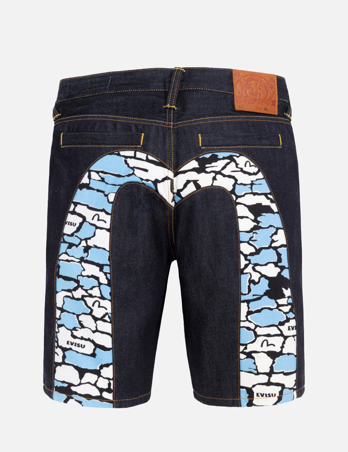 Ishigaki Camouflage Inserted Daicock Regular Fit Denim Shorts - 2