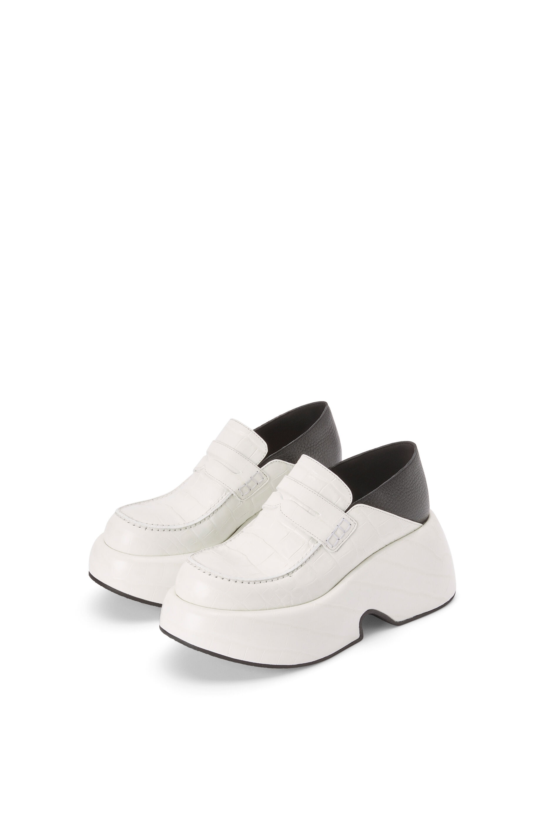 Wedge slip on loafer in calfskin - 2