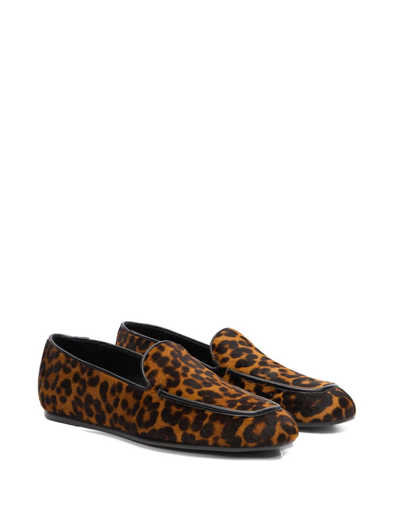 Stuart Weitzman Lee almond-toe leopard loafer outlook