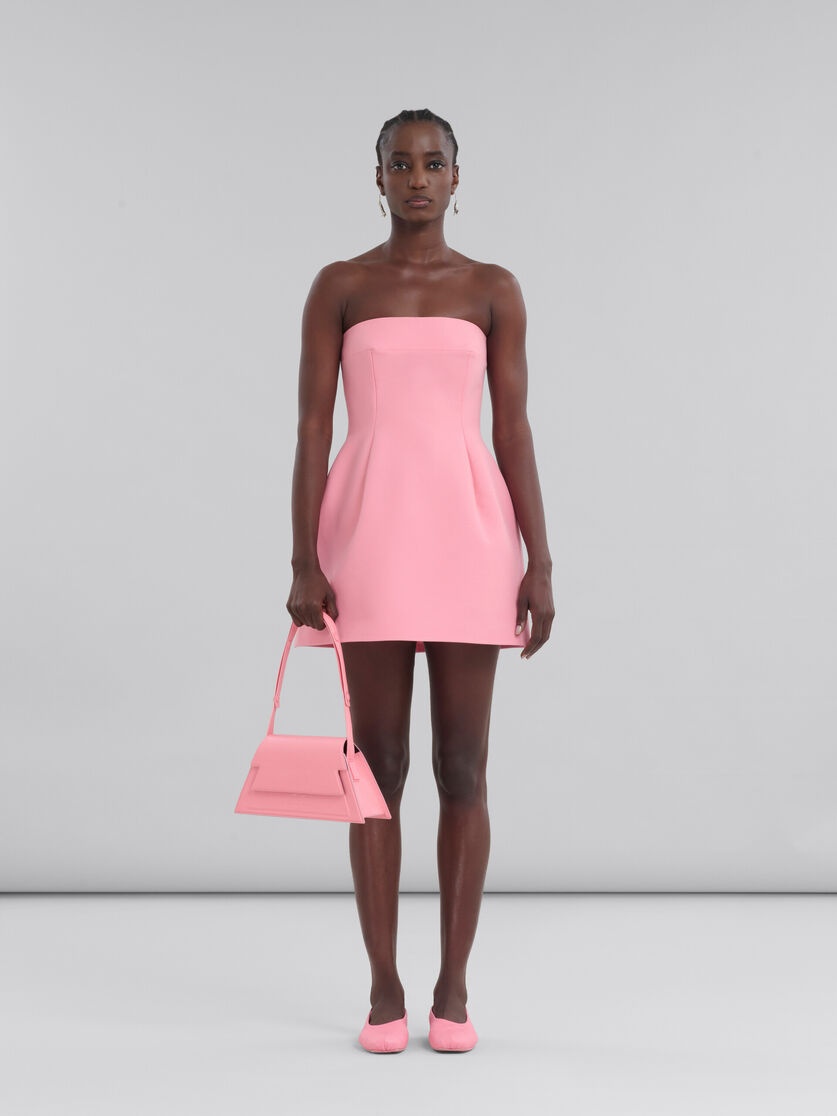 MEDIUM TRUNKOISE BAG IN SMOOTH LIGHT PINK LEATHER - 2