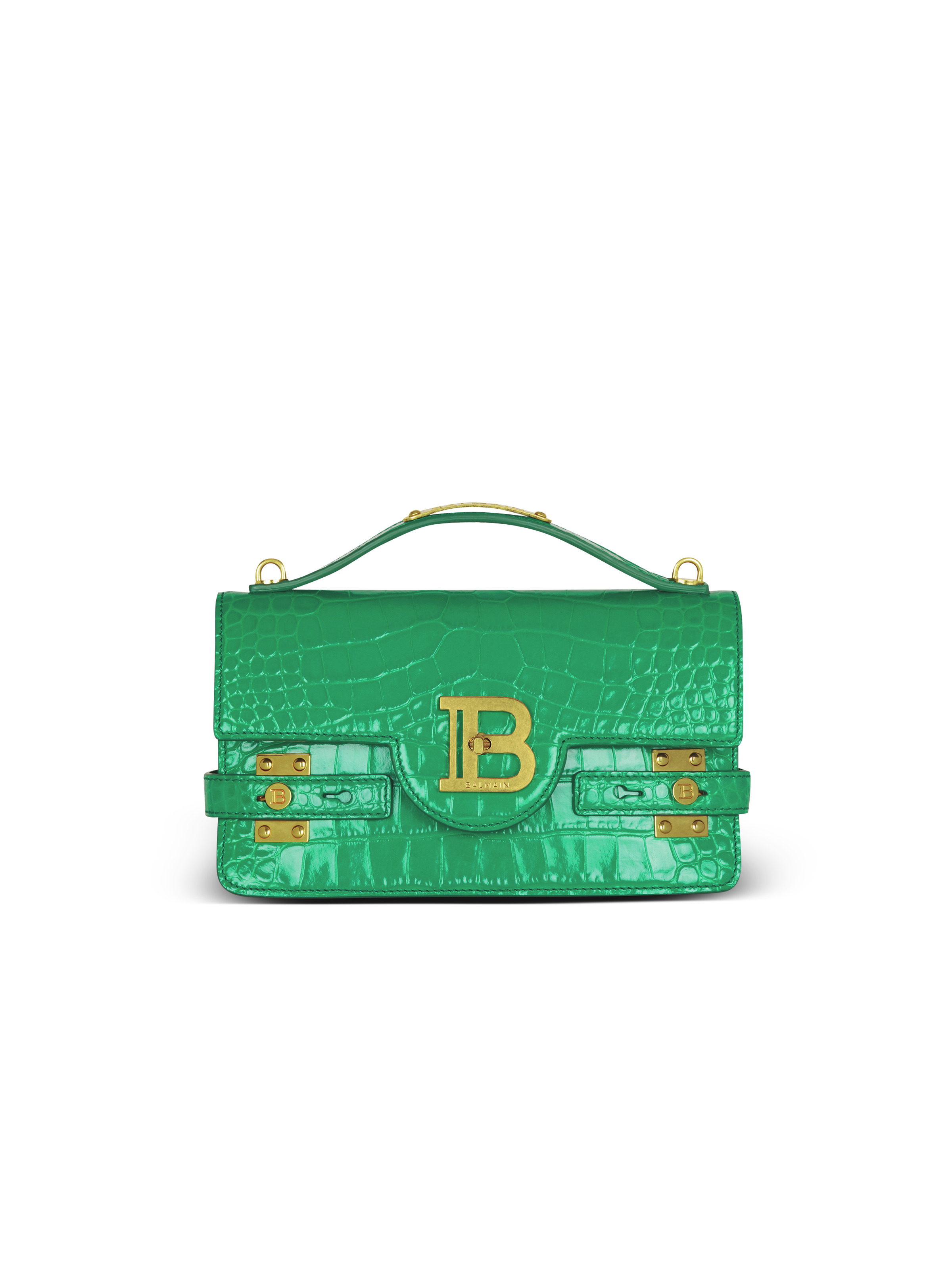 B-Buzz Shoulder 24 bag in crocodile-print leather - 1