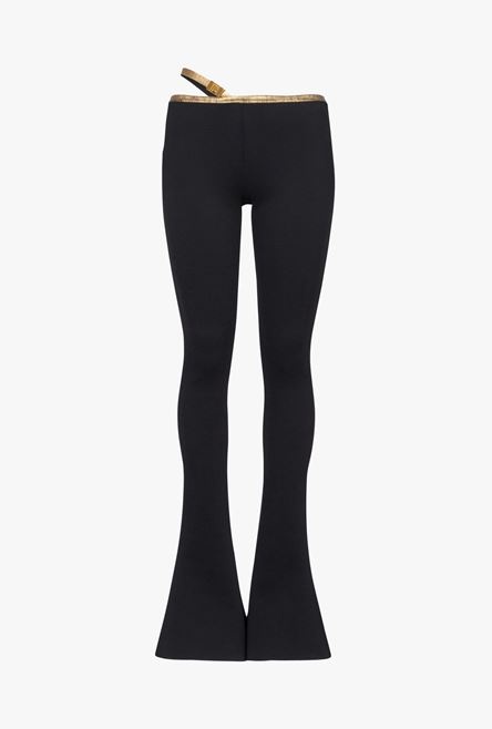 Black knit bootcut pants - 1