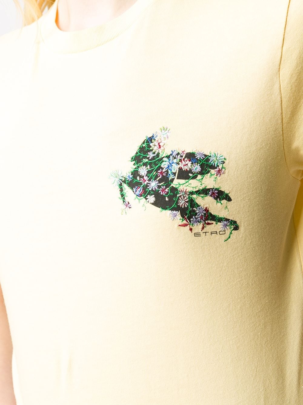 floral embroidered T-shirt - 5