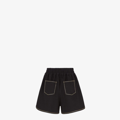 FENDI Black denim shorts outlook