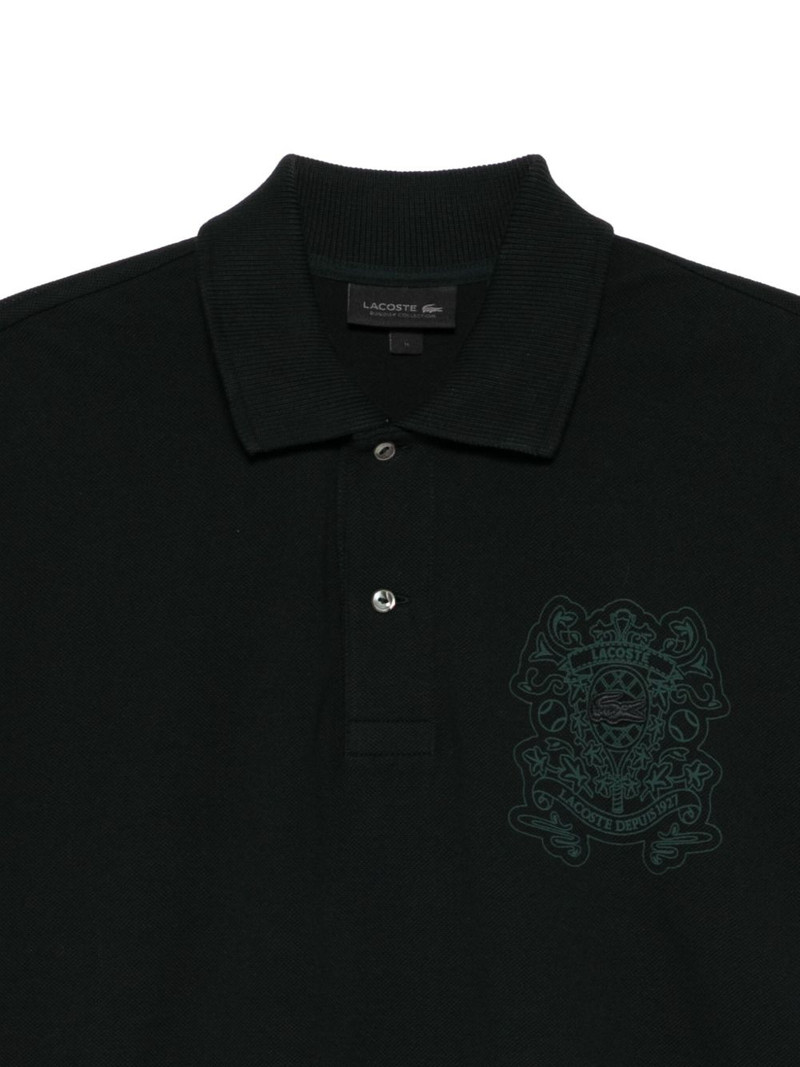 LACOSTE crest-appliqué polo shirt outlook