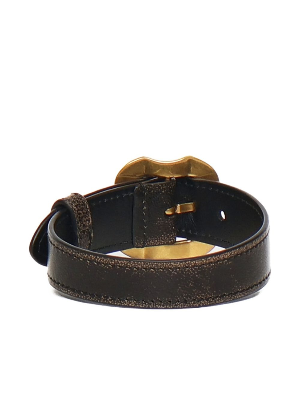 buckled leather bracelet - 2