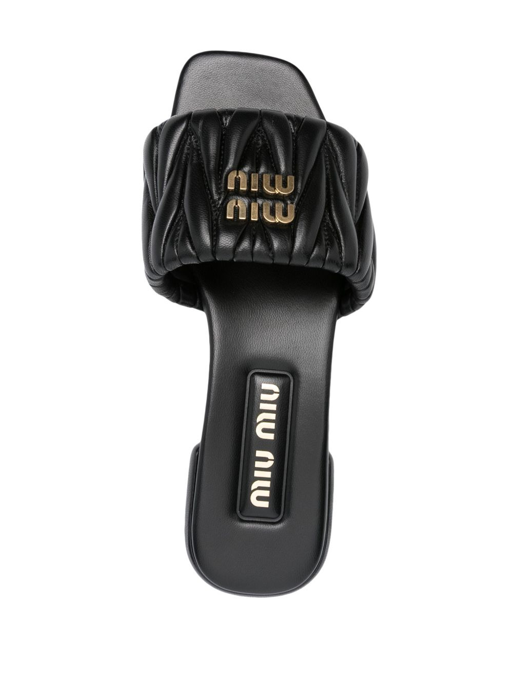 matelassé leather sandals - 4