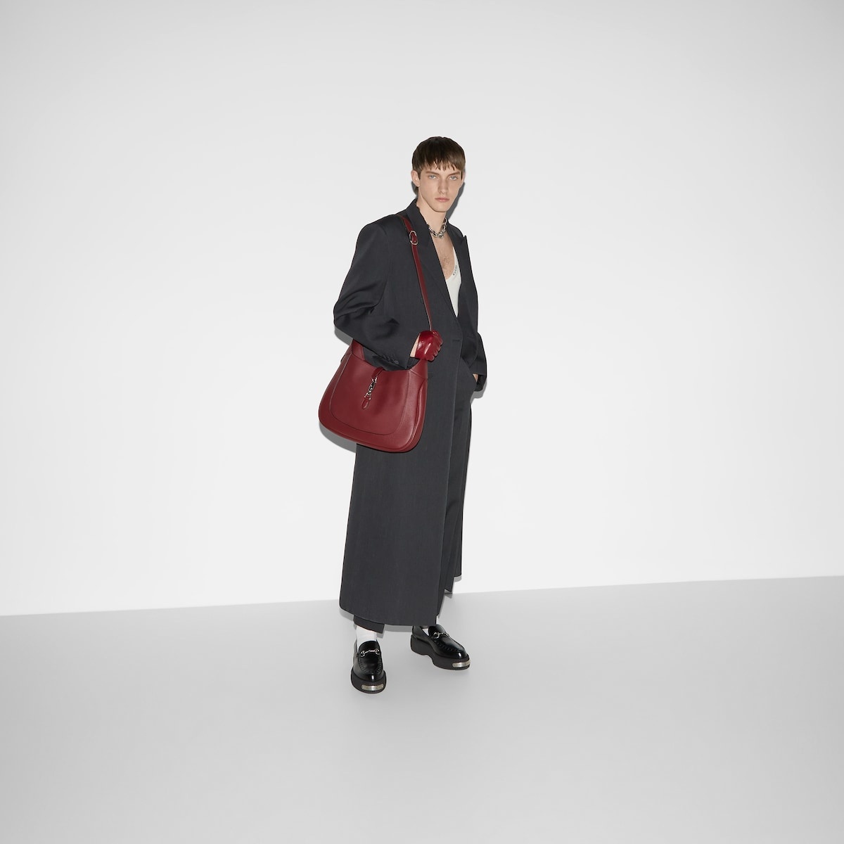 Wool coat with 'Ancora' embroidery - 6