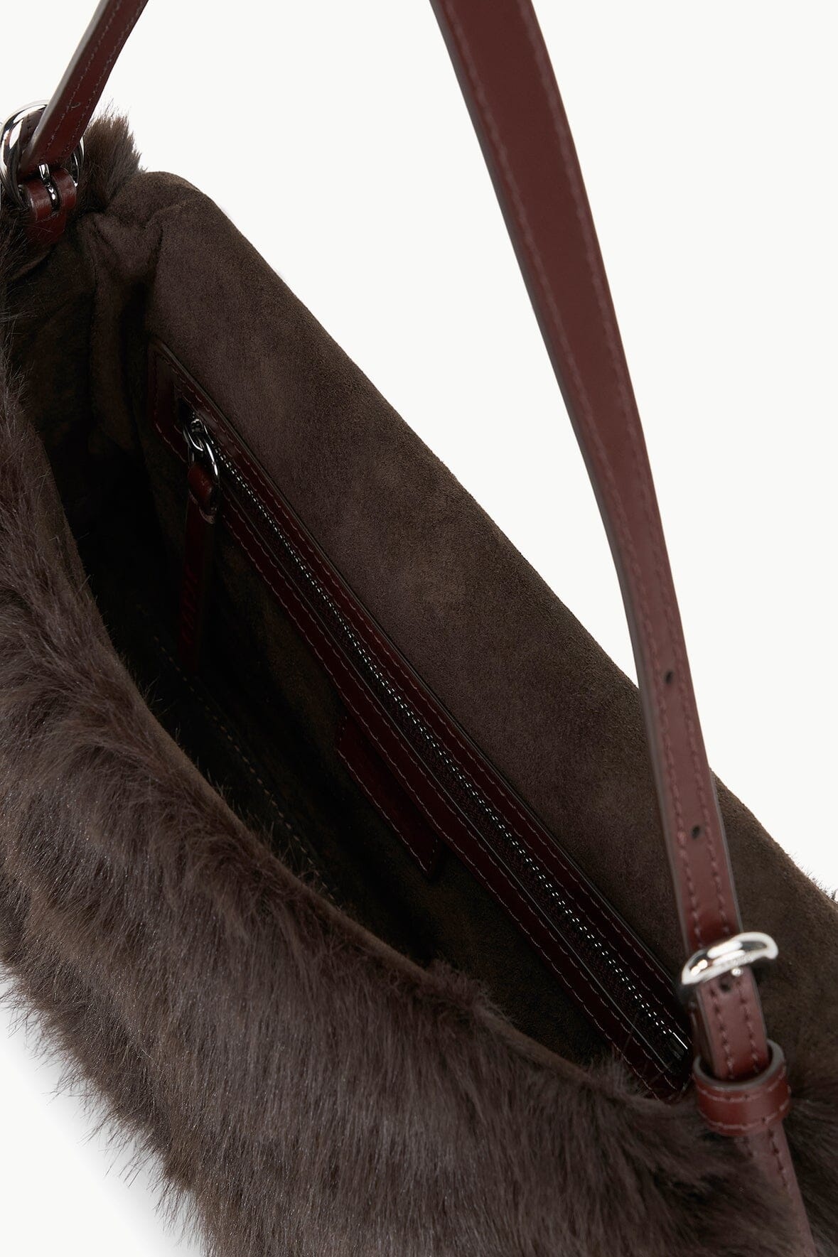 STAUD HARLOW FAUX FUR BAG ESPRESSO - 7