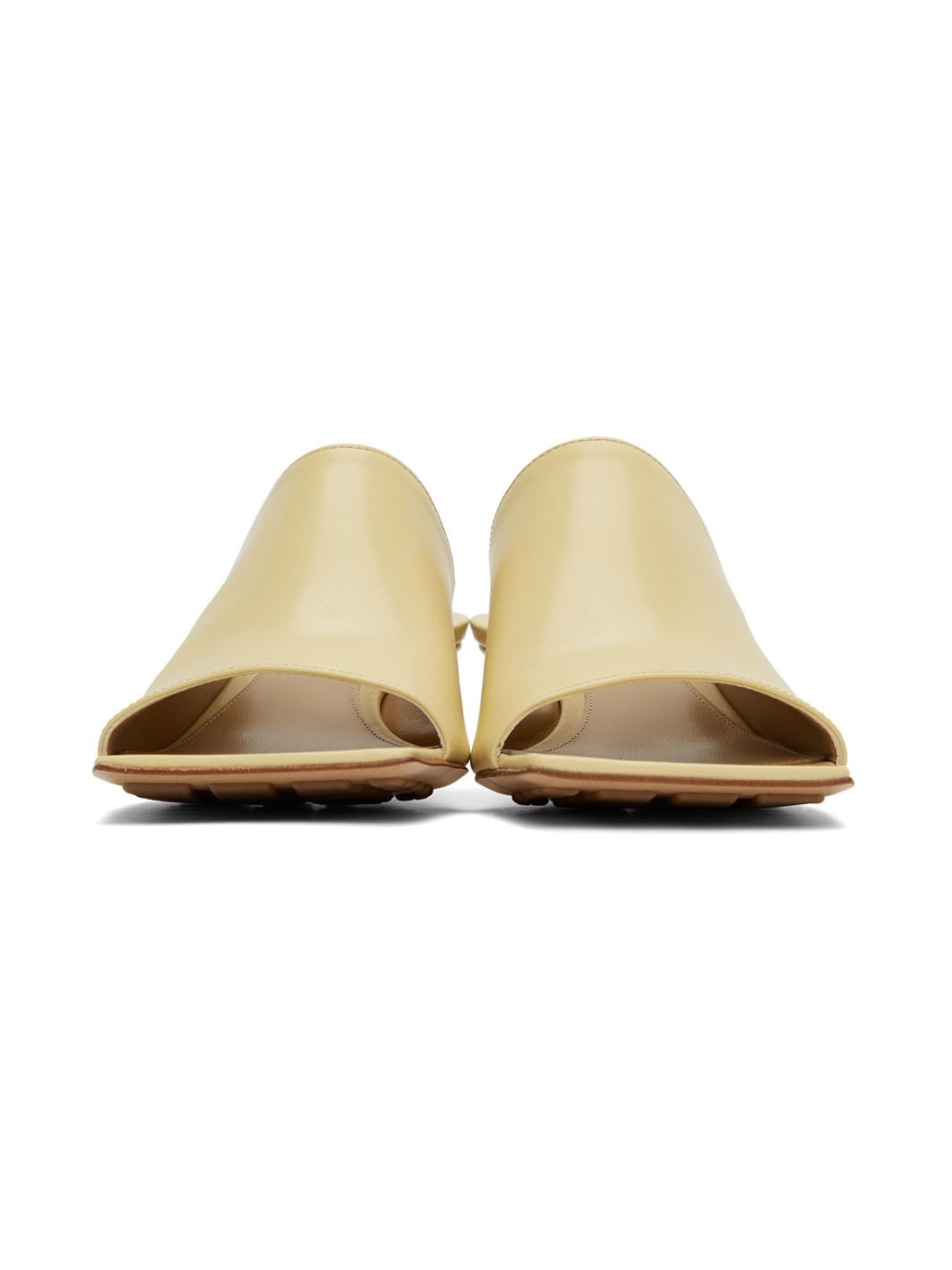Yellow Stretch Mule Sandals - 2