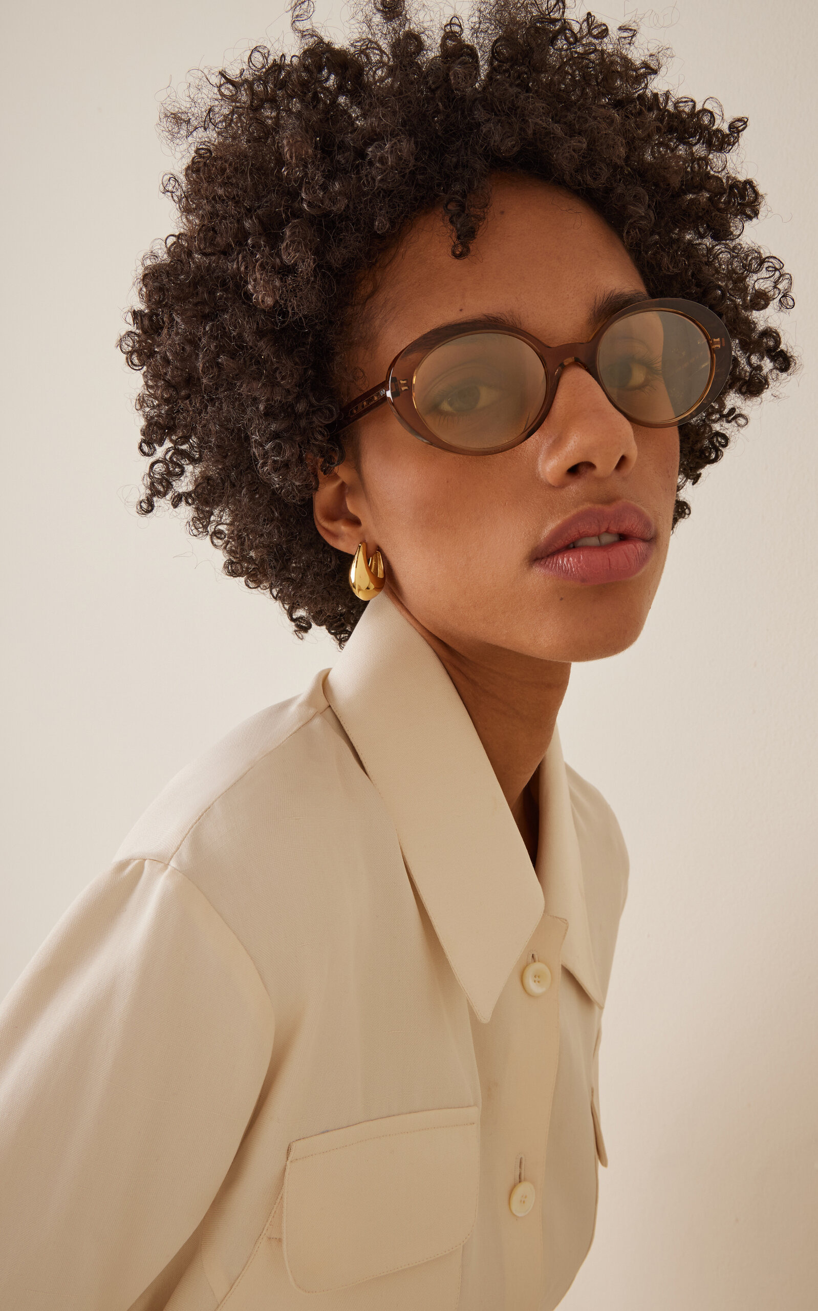Lumar Round-Frame Acetate Sunglasses orange - 2