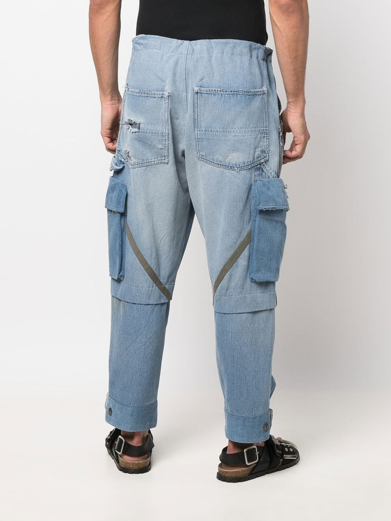 panelled tapered jeans 4