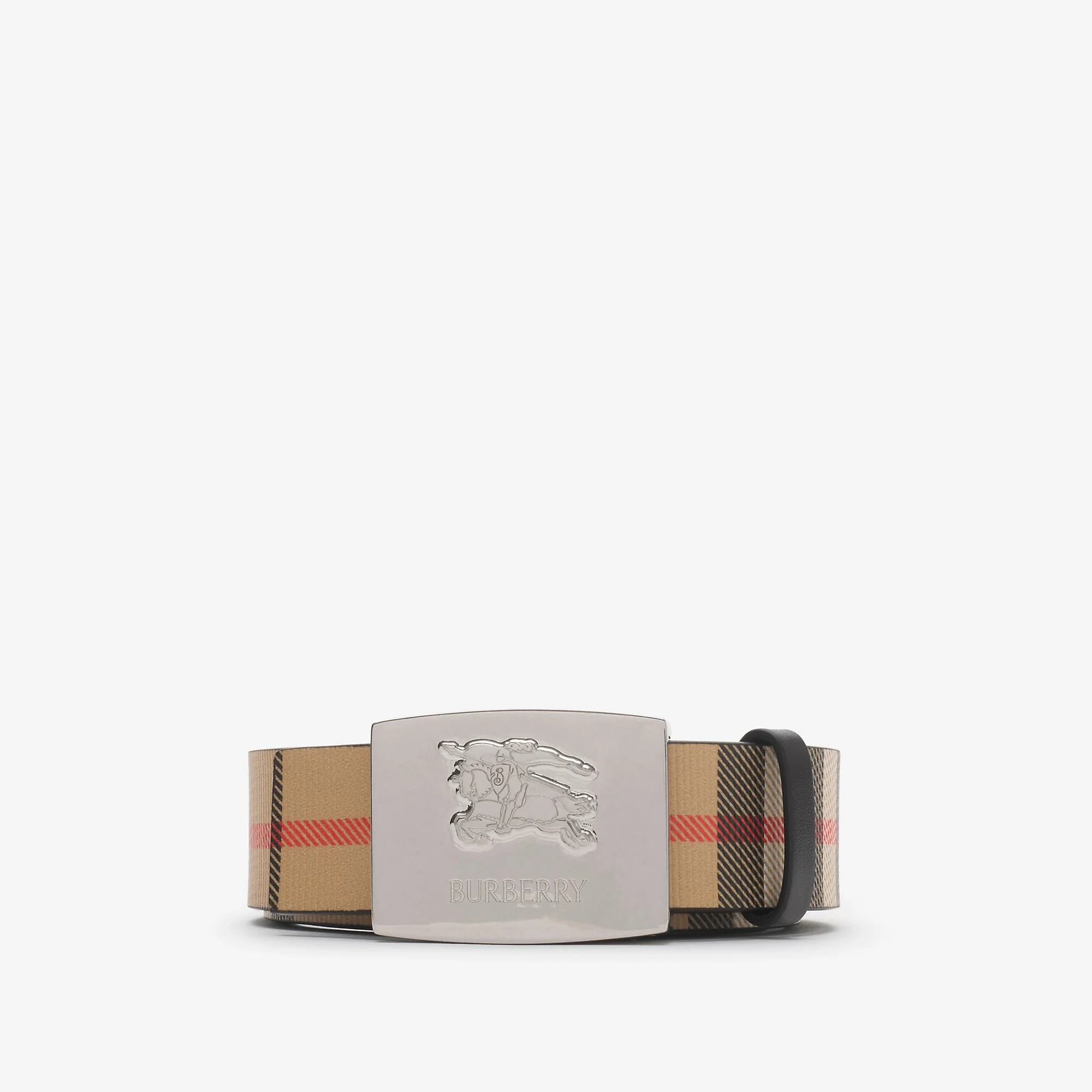 Reversible Check Square Knight Stamp Belt - 1