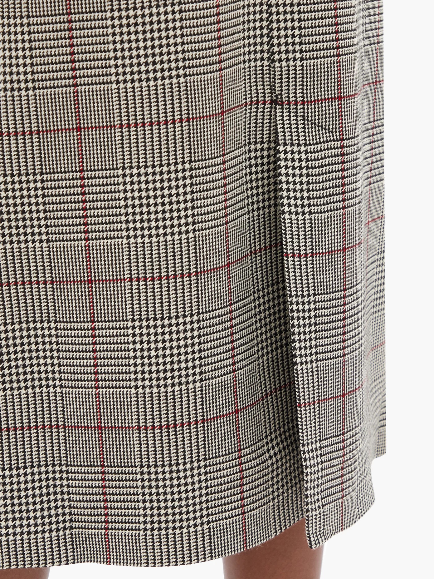 Prince-of-Wales-checked wool skirt - 4