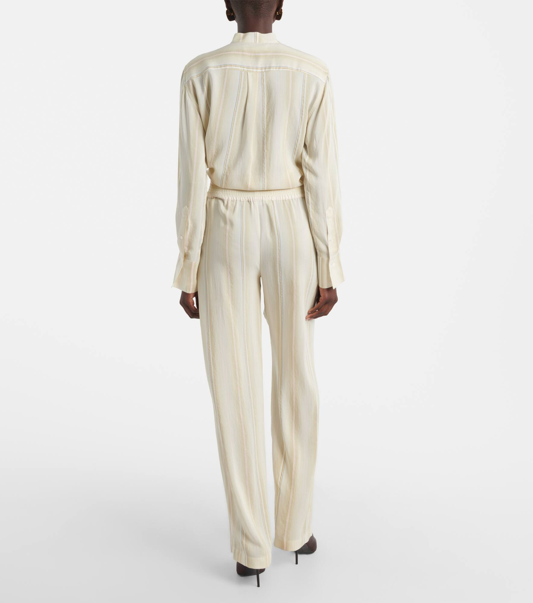 Striped wide-leg pants - 3