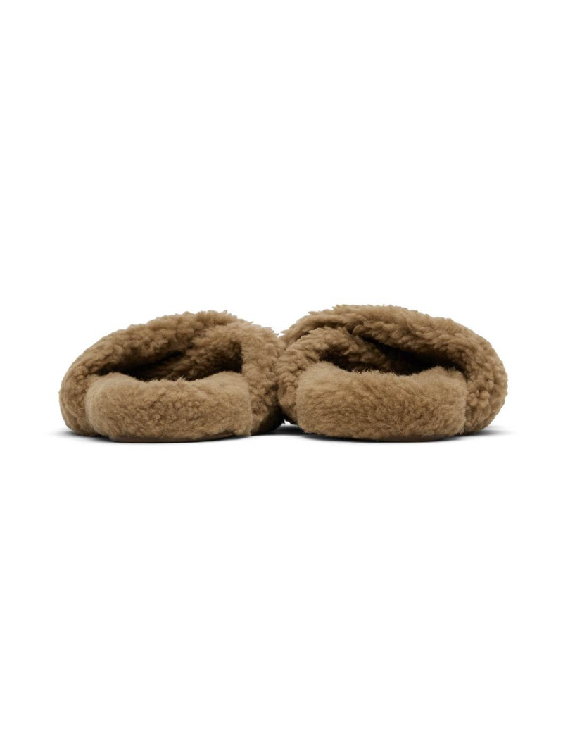 Tan Curly Merino Slippers 2