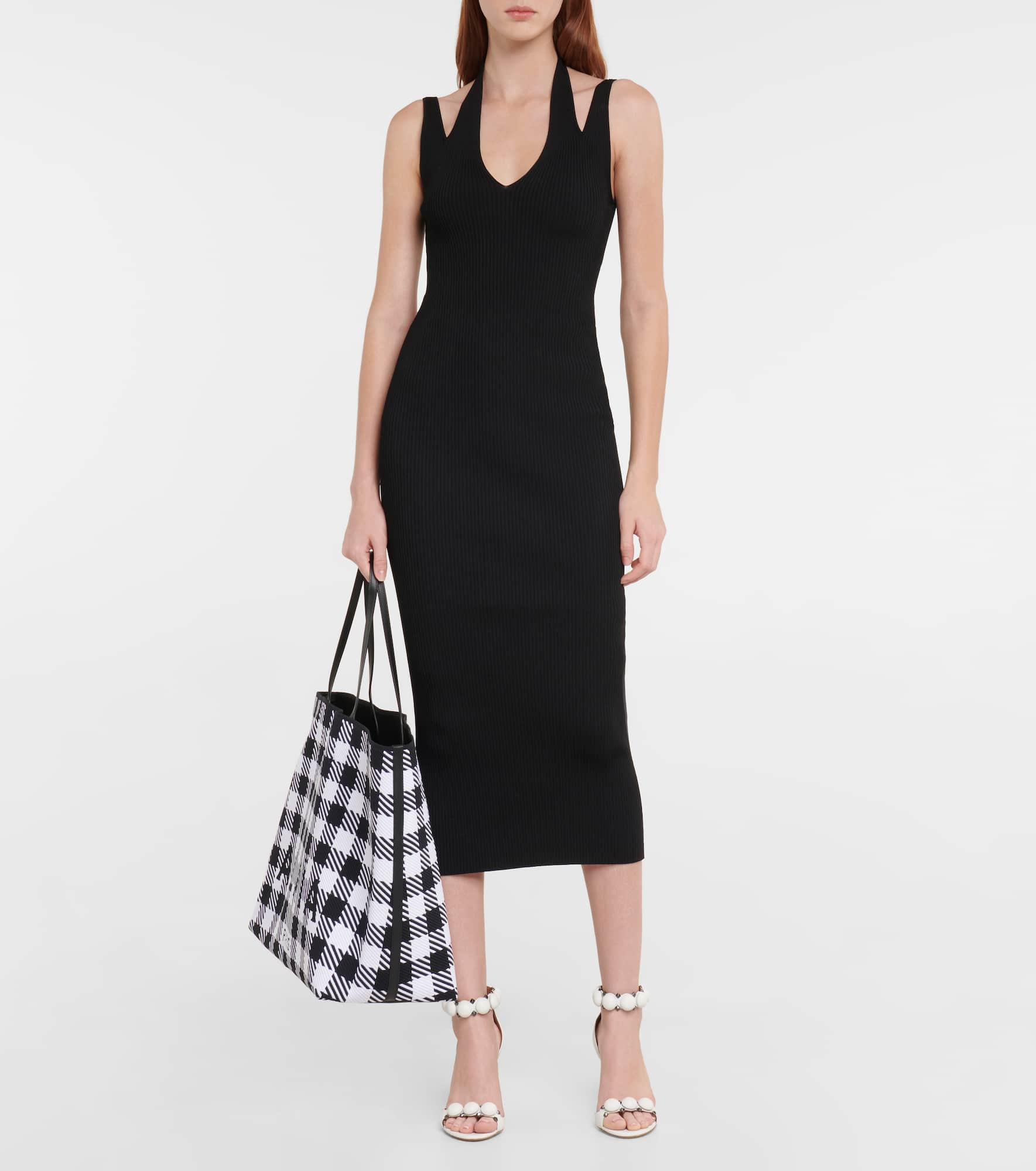 Logo houndtooth tote - 5