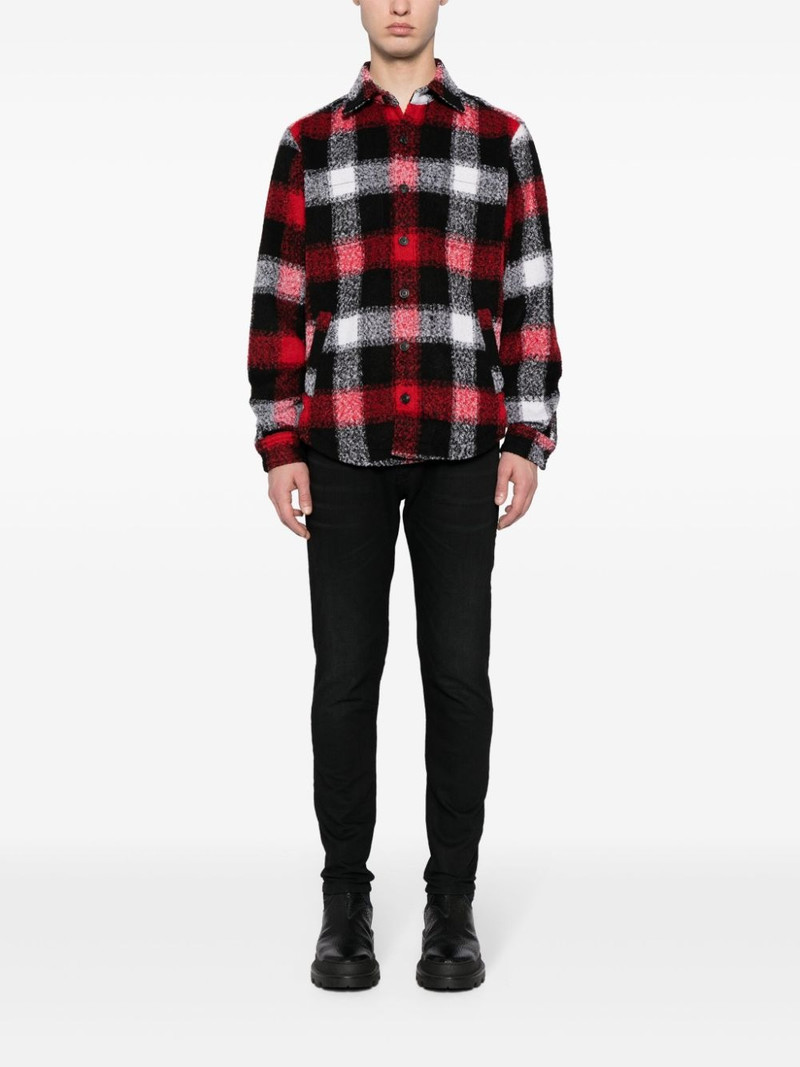 HUGO check-pattern buttoned jacket outlook
