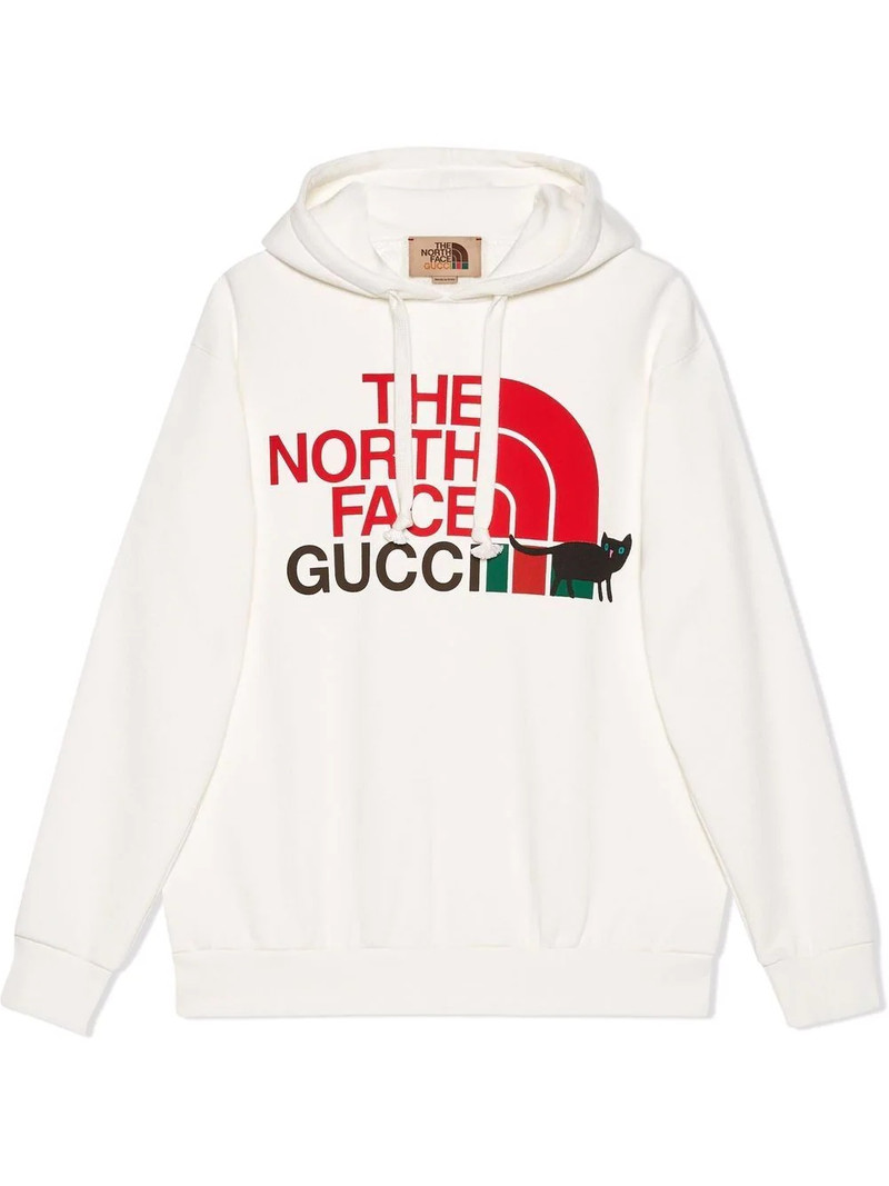 x The North Face logo-print cotton hoodie - 1