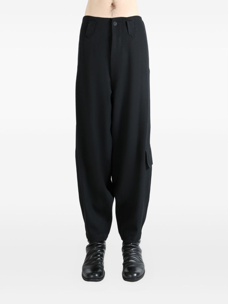 Yohji Yamamoto back pockets wool trousers outlook