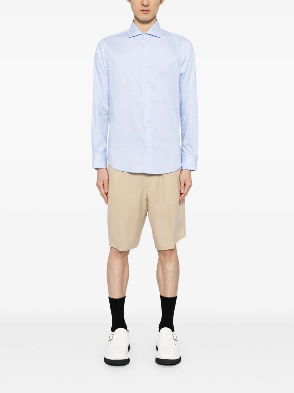 DRAWSTRING-WAIST LINEN SHORTS - 2