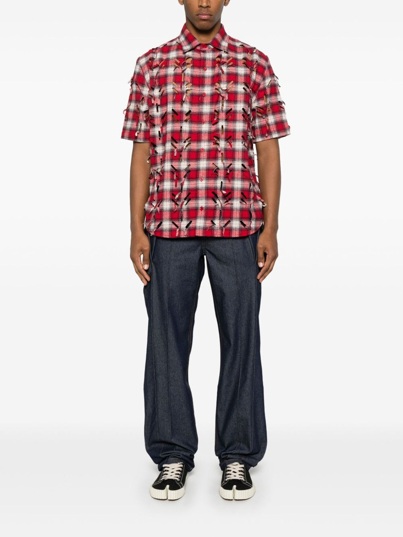 JUNTAE KIM laser-slashed shirt outlook