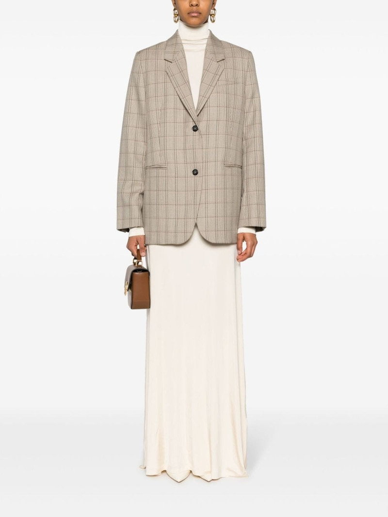 Totême check-pattern wool blazer outlook