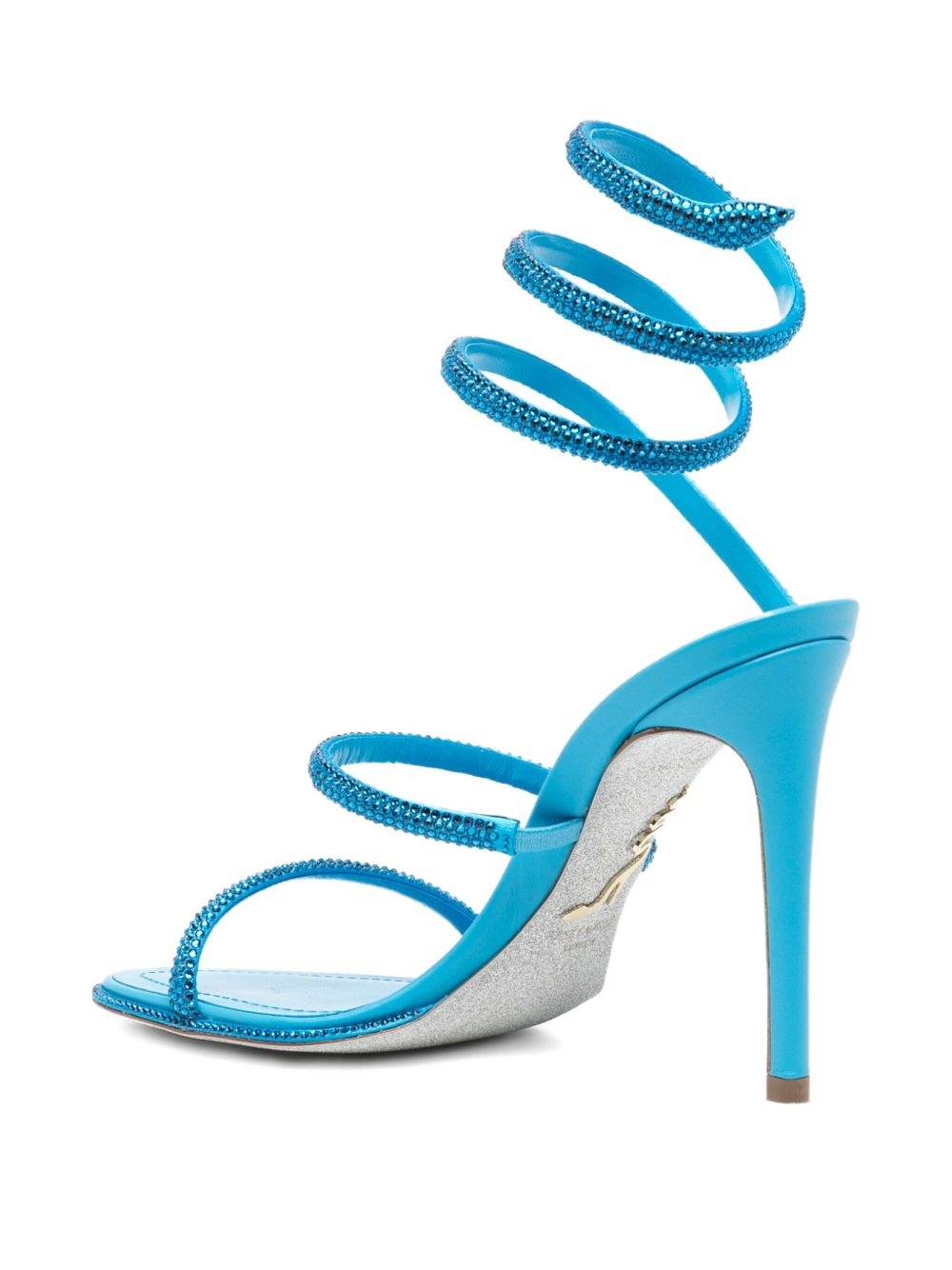 110mm crystal-embellished spiral-wrap sandals - 3