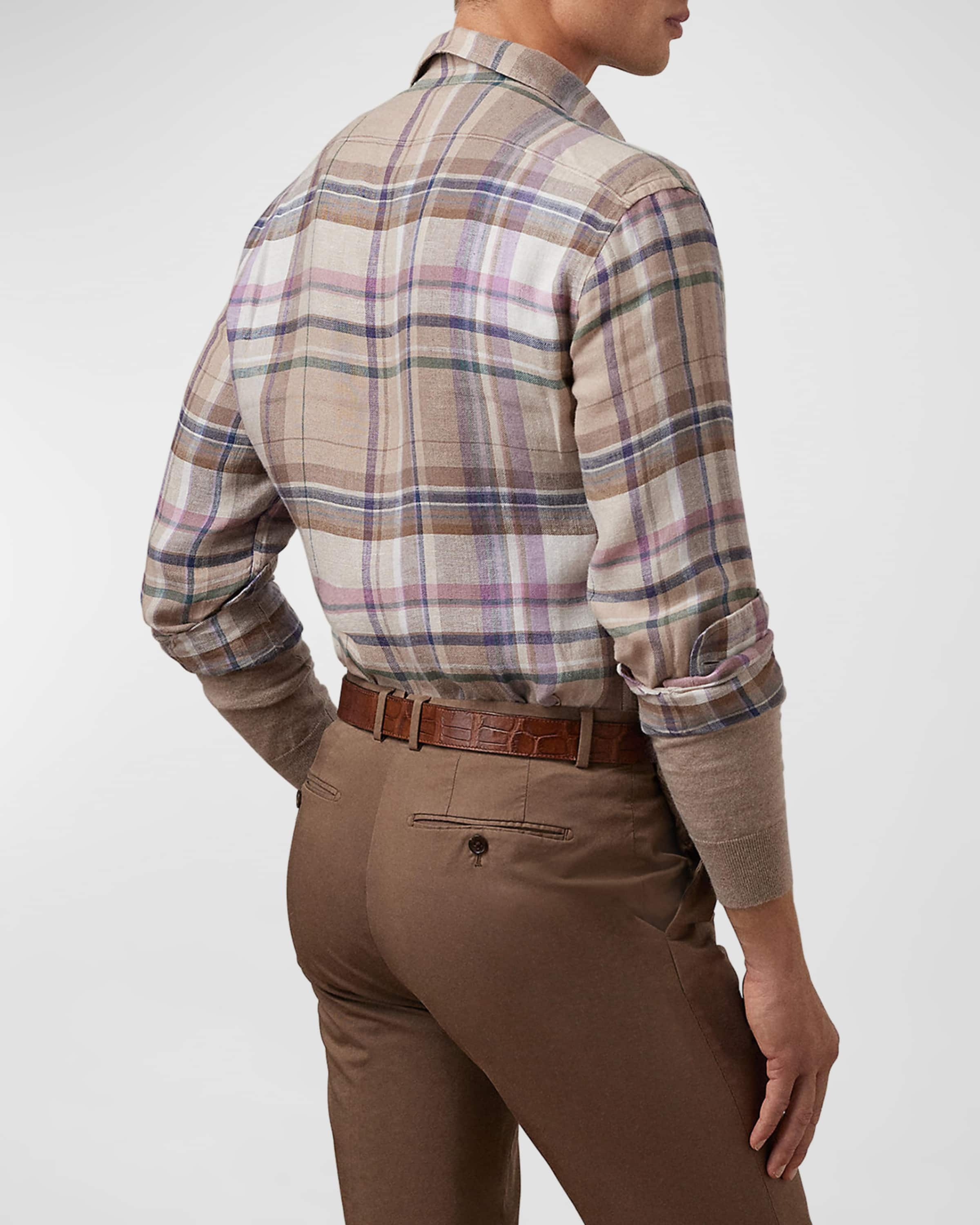 Men's Cooper Plaid Linen Twill Shirt - 3