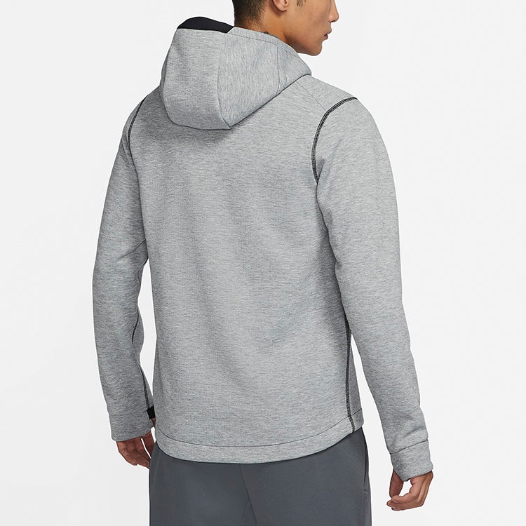 Nike Pro Therma-FIT Full-length zipper Cardigan Knit Training Hooded Jacket Gray DD1879-068 - 4