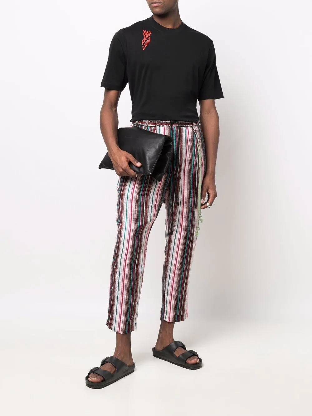 striped cropped trousers - 2