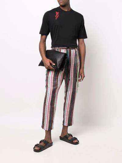 Song for the Mute striped cropped trousers outlook