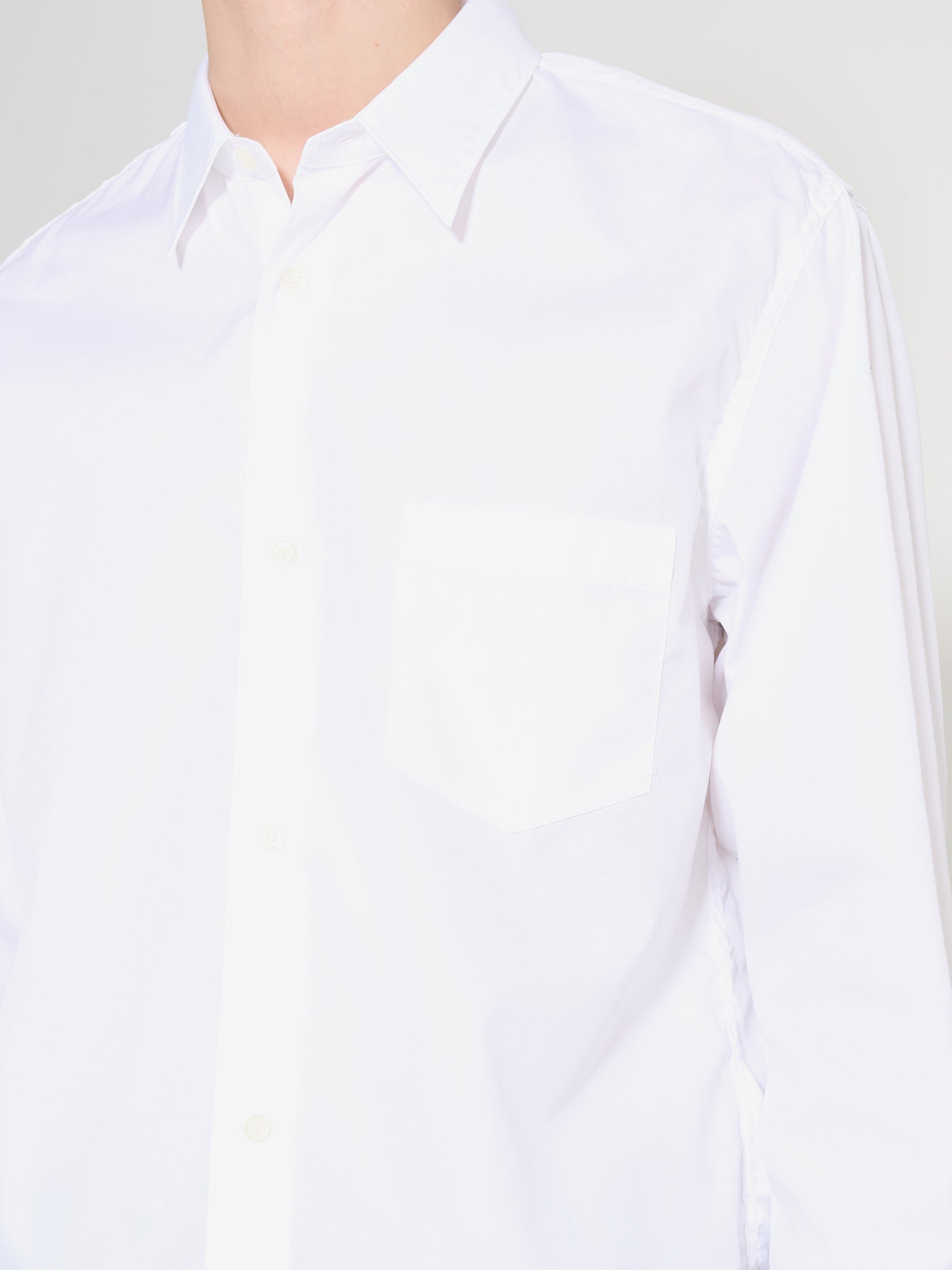 COMME DES GARÇONS HOMME COTTON BROAD SHIRT WHITE - 5