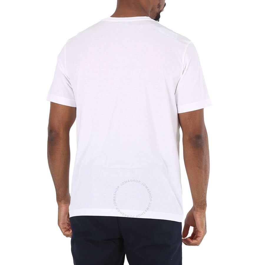 Emporio Armani White Logo Print Cotton T-shirt - 6