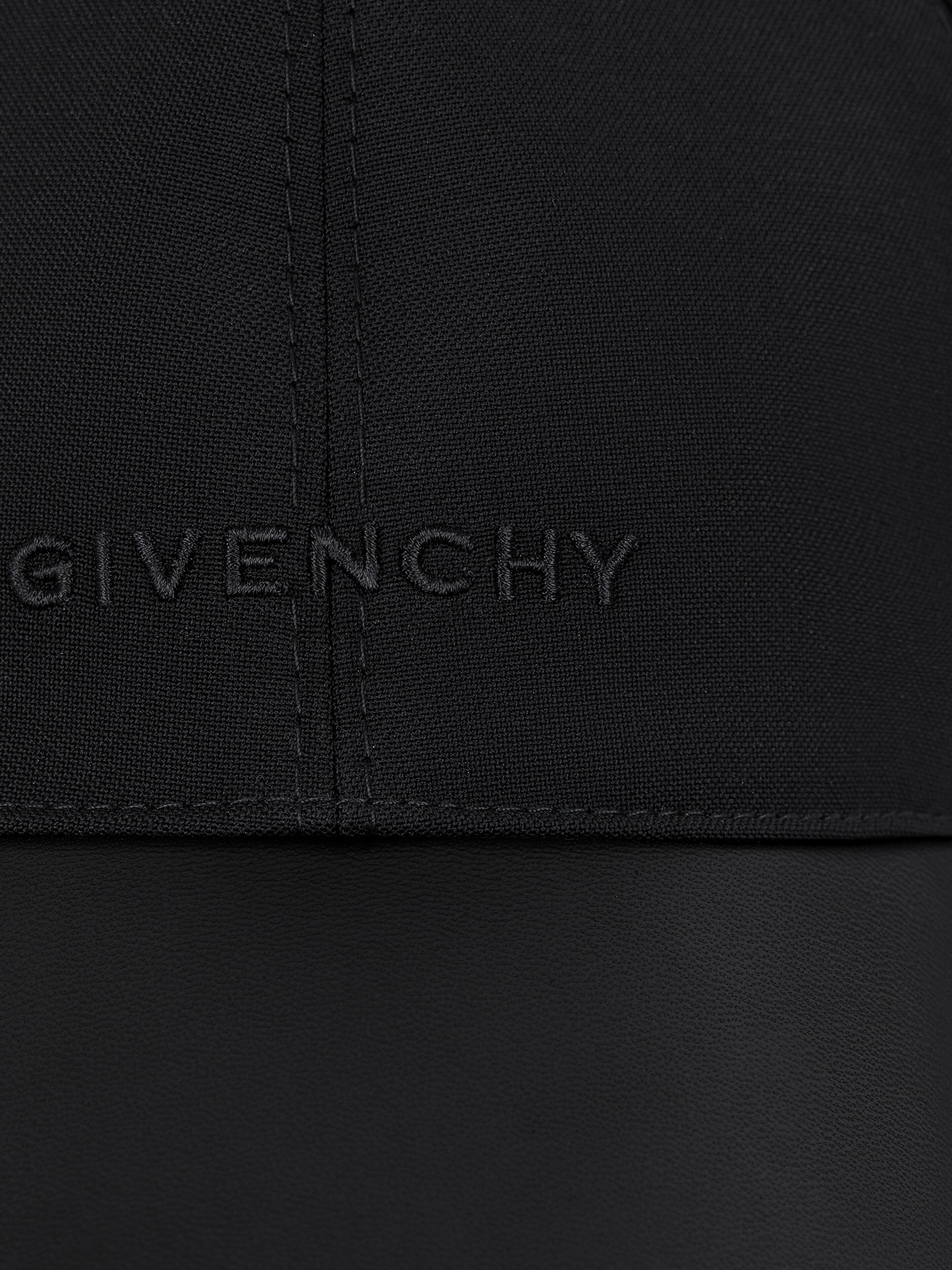 GIVENCHY CAP IN PERFORATED WOOL AND LEATHER 2
