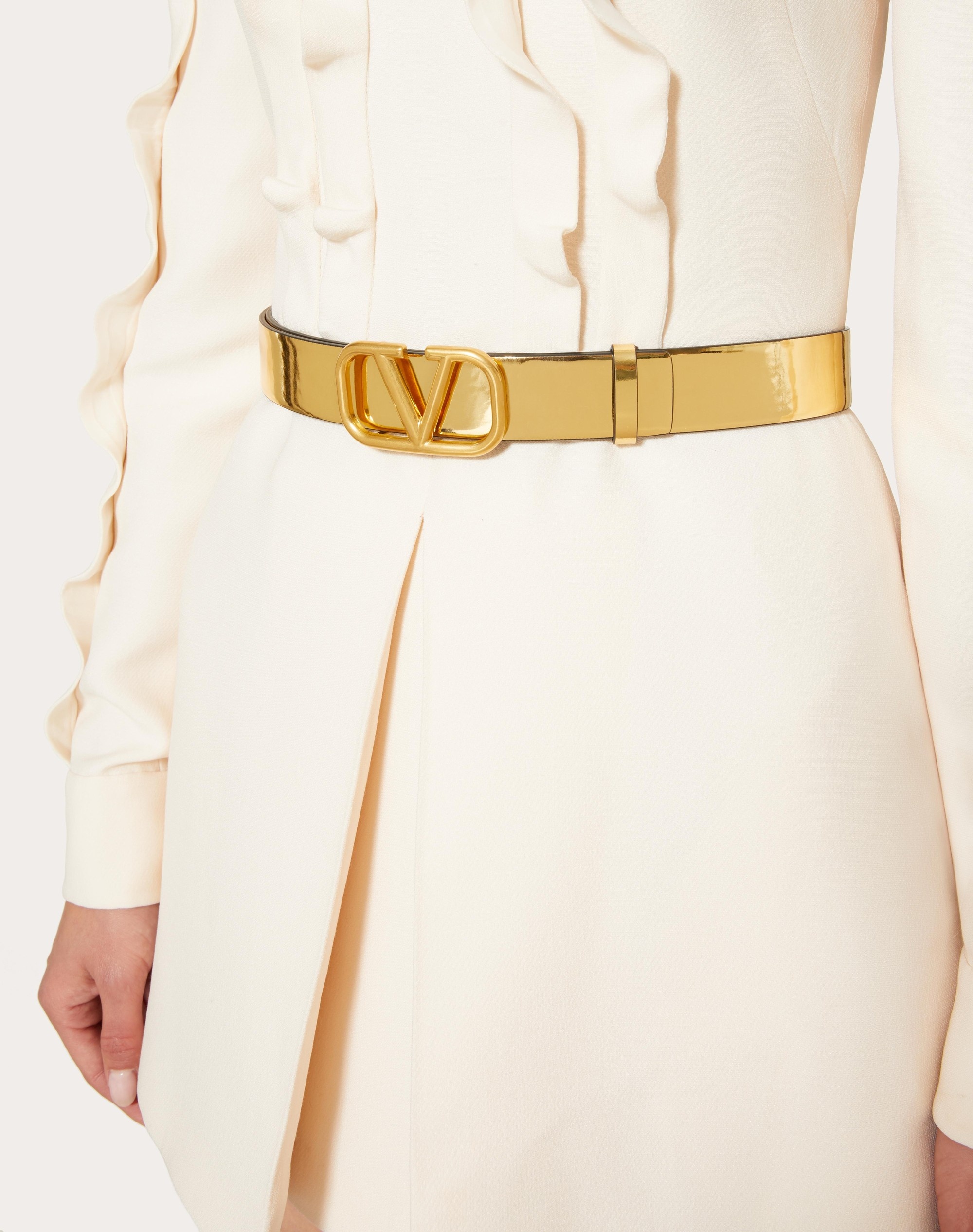 VLOGO SIGNATURE BELT IN MIRROR-EFFECT CALFSKIN 30 MM - 5