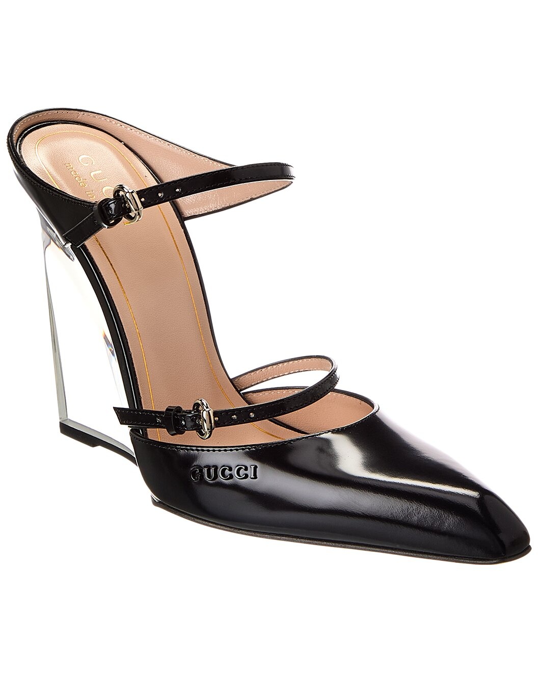 Gucci Leather Wedge Mule - 1