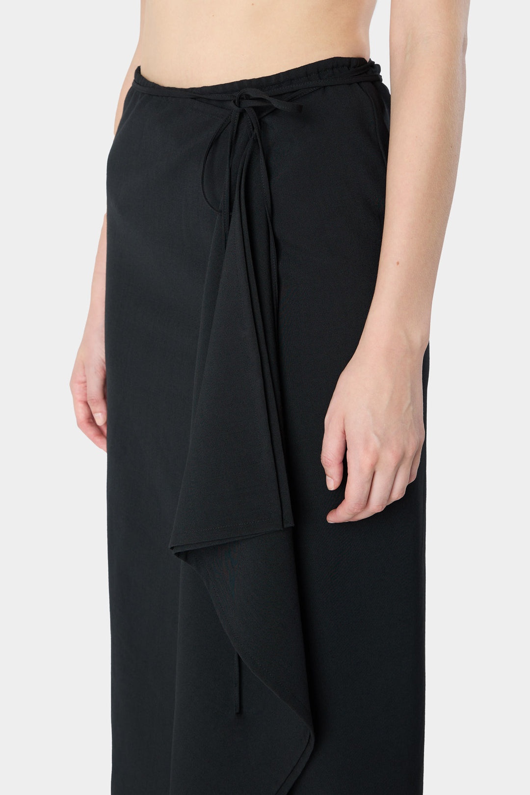 DRAPED SKIRT / black - 3