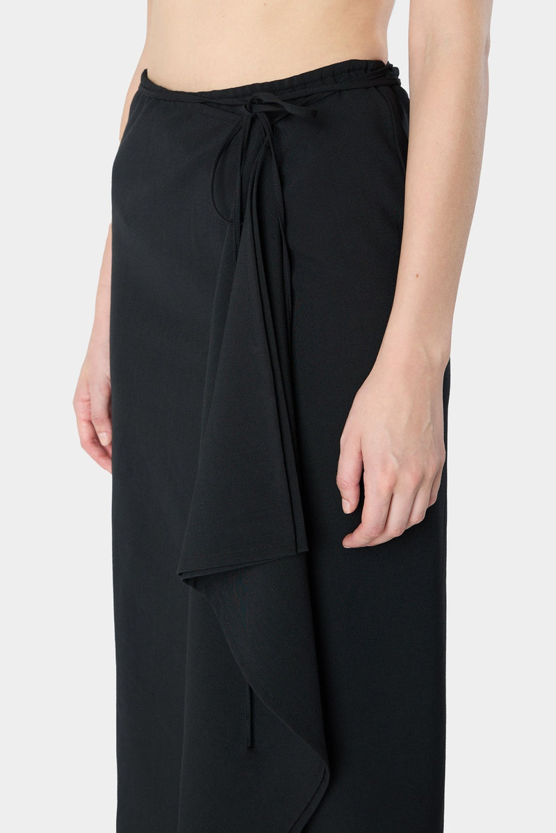 DRAPED SKIRT / black 3