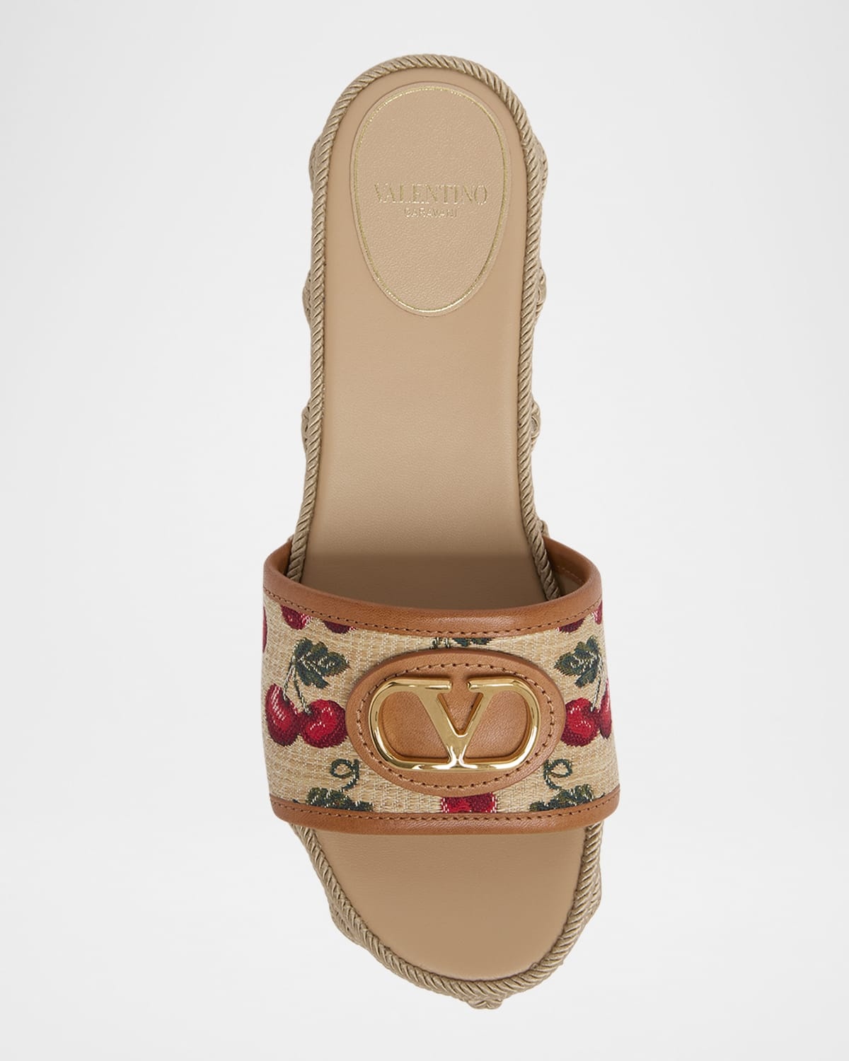 VLogo Medallion Cherry Platform Espadrilles - 3