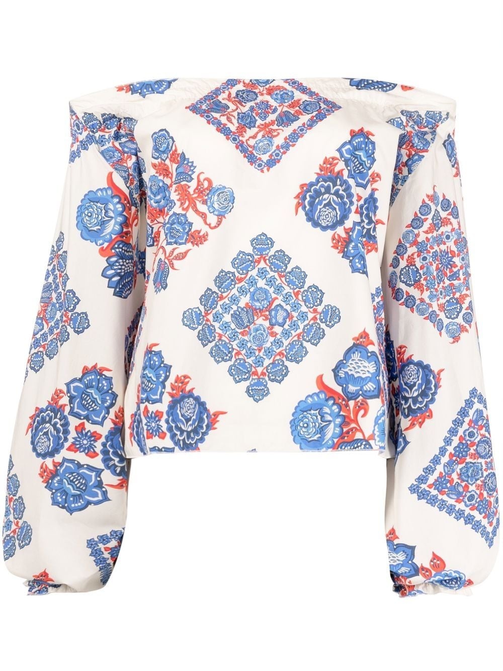 Boho-print crop top - 1