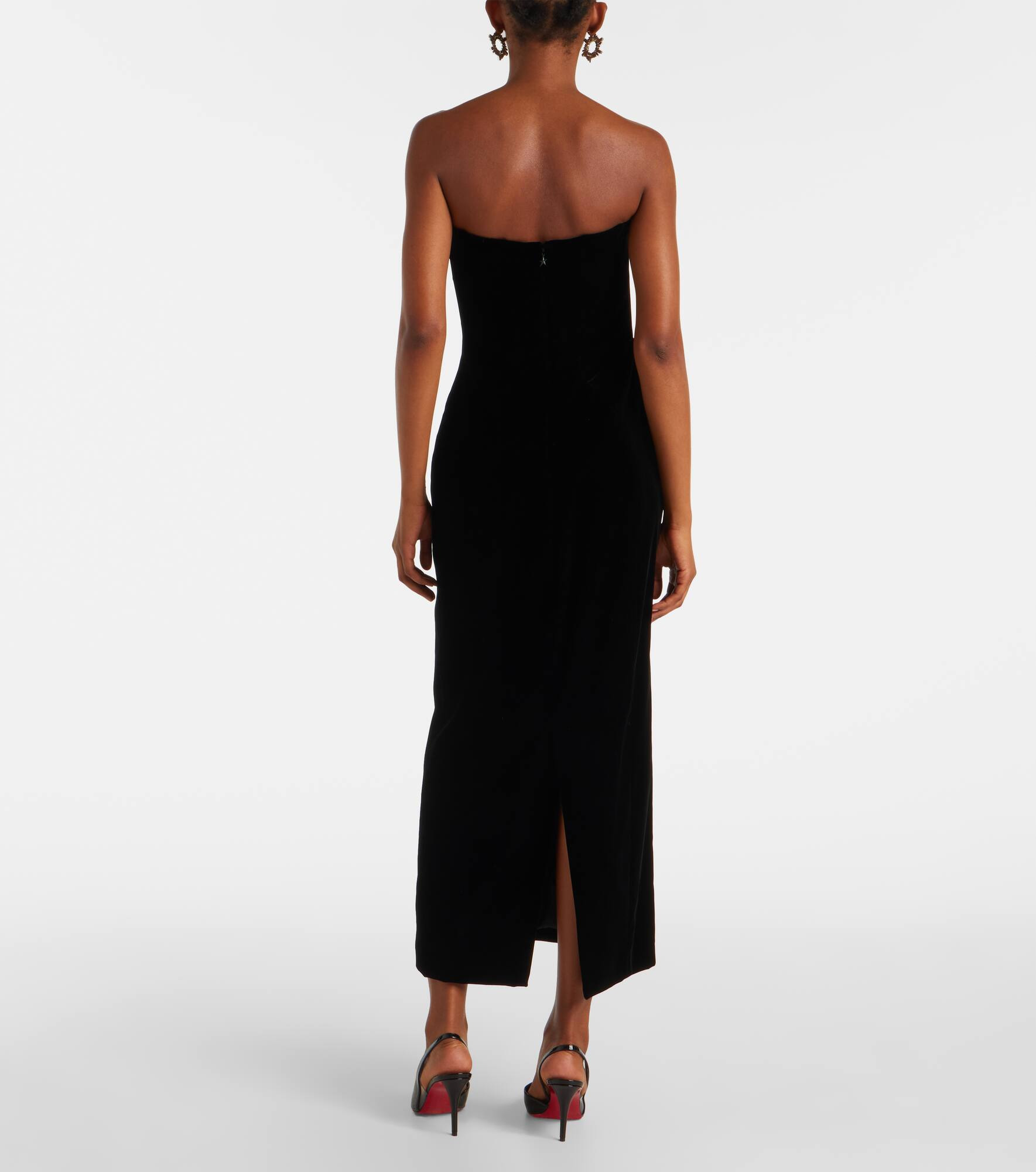 Velvet bustier dress - 3