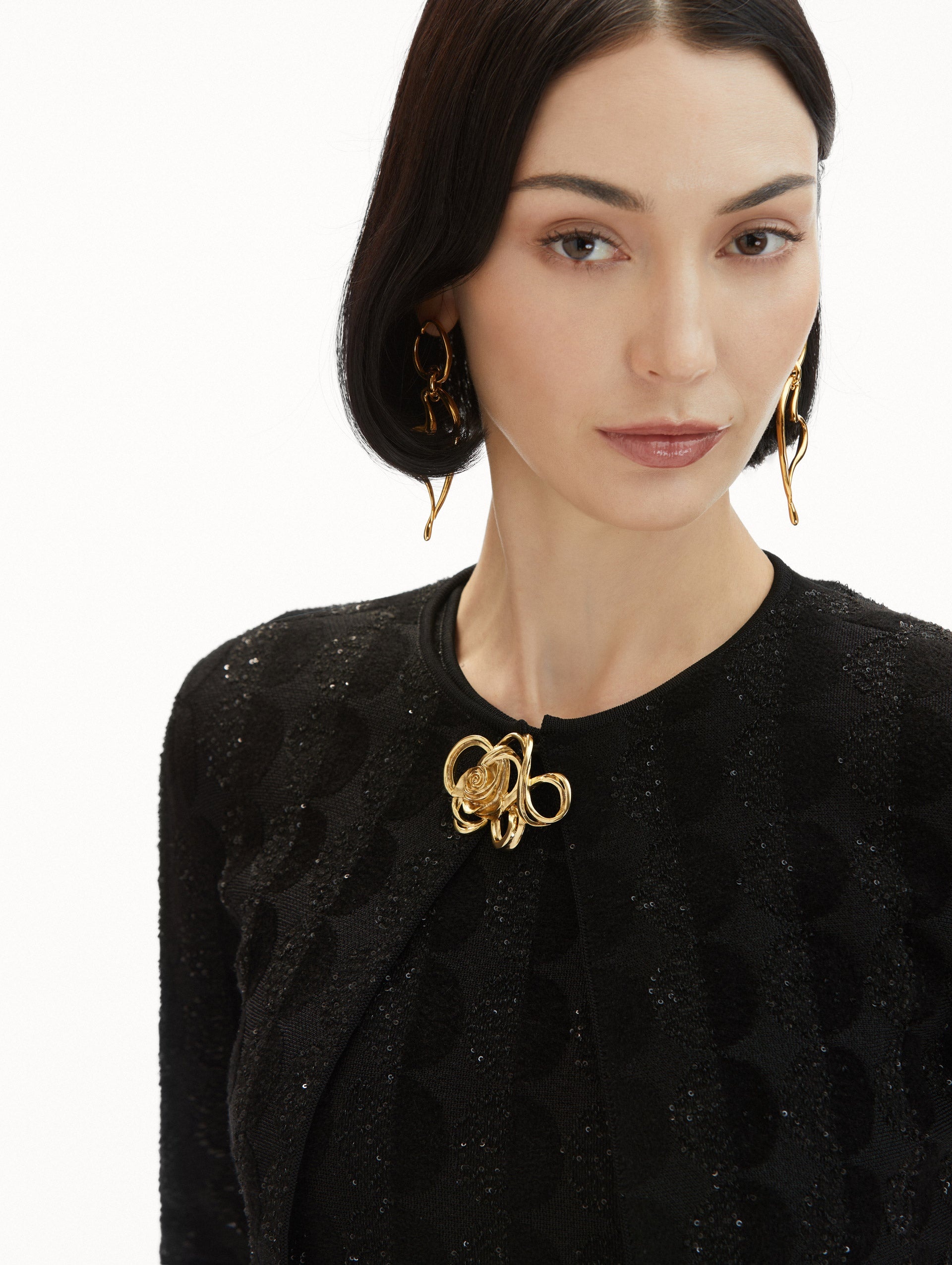 GEOMETRIC ROSE BROOCH - 2