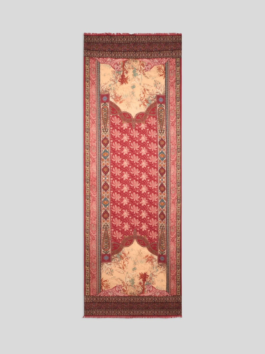 WOOL AND SILK SCARF WITH DESIGN - 2