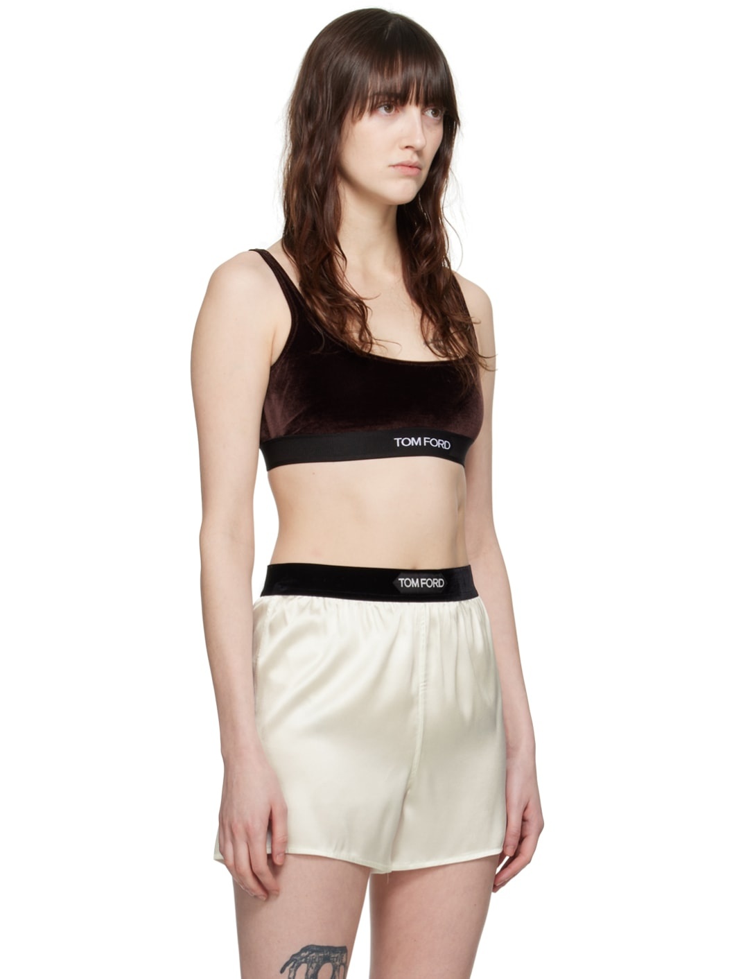 Brown Scoop Neck Bra - 2