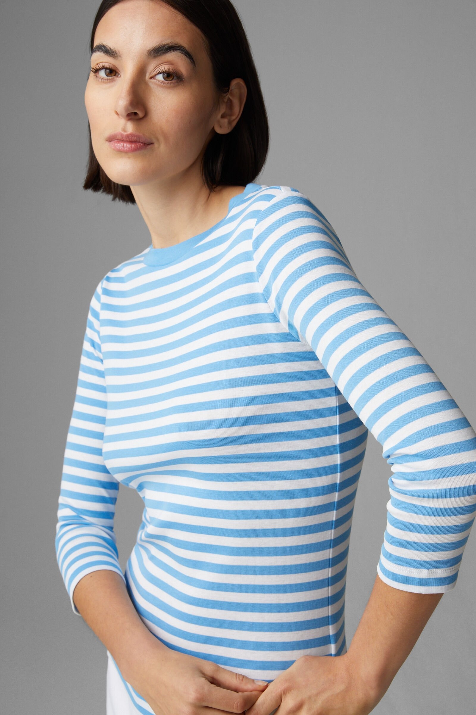 Louna Longsleeve in Light blue/White - 4
