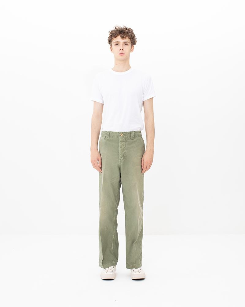 WIDE CHINO PANTS CRASH LT.GREEN - 3