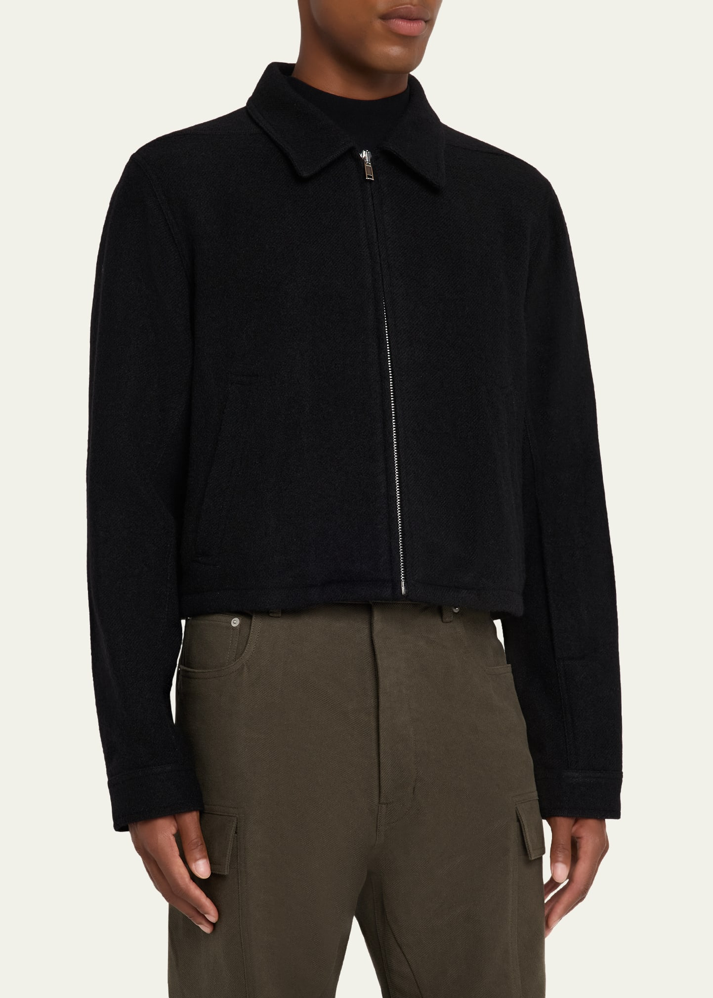 Men's Alice Wool Cropped Full-Zip Blouson - 4
